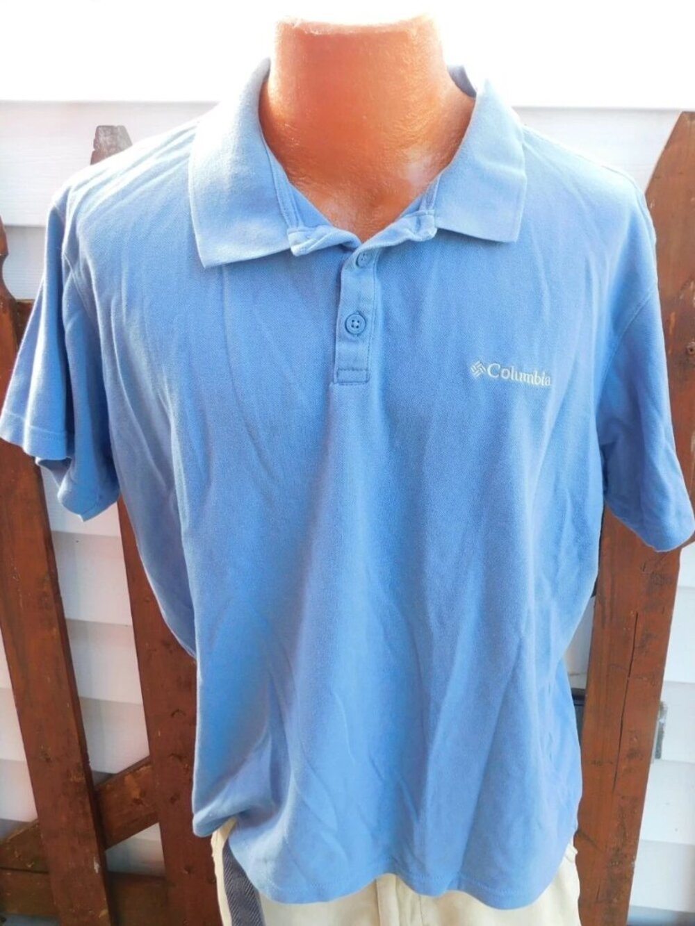 COLUMBIA GOLF Mens Shirt Active Fit LARGE Polo